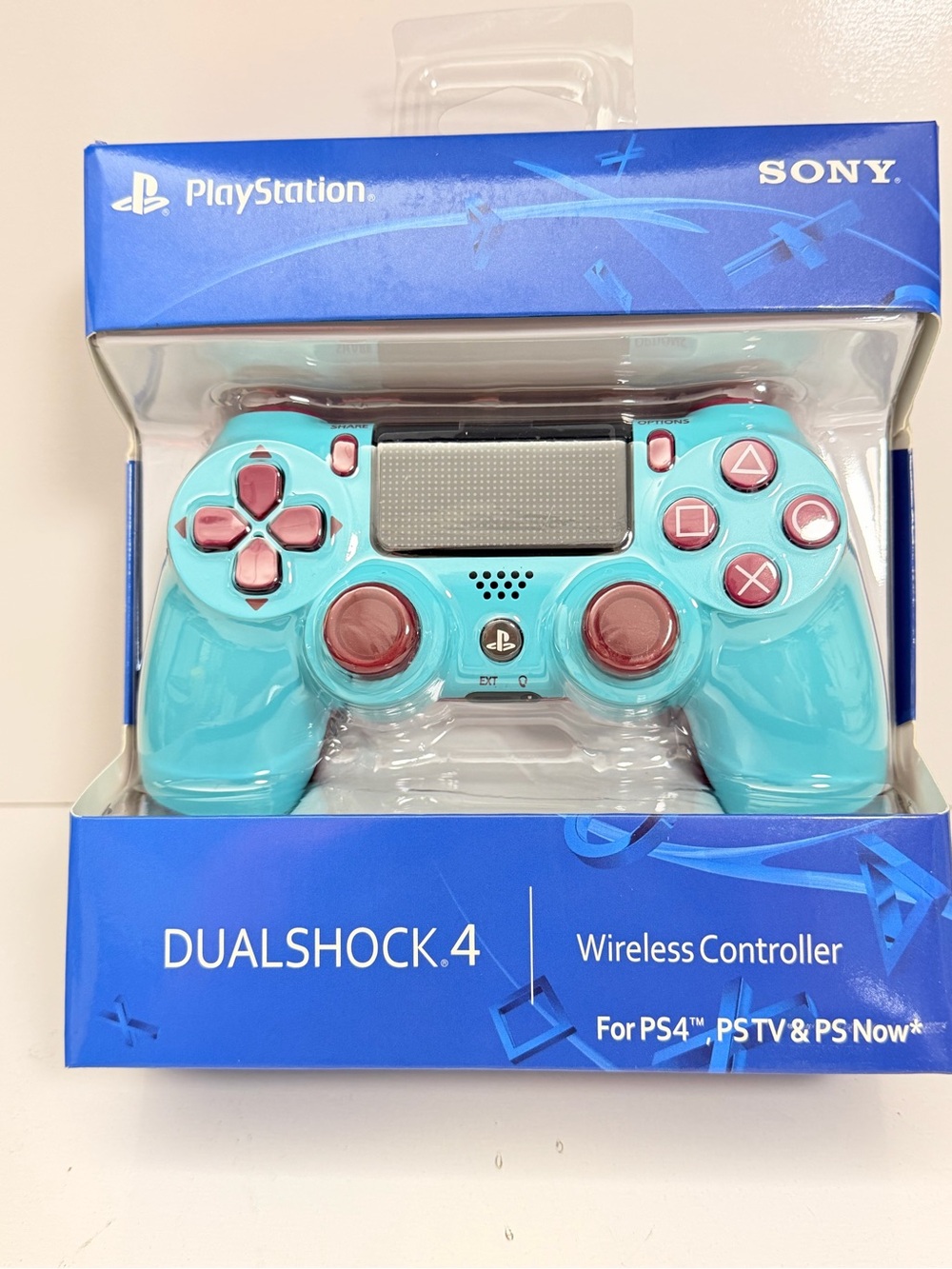 Sony DualShock 4 Wireless Controller Teal with Pink Buttons